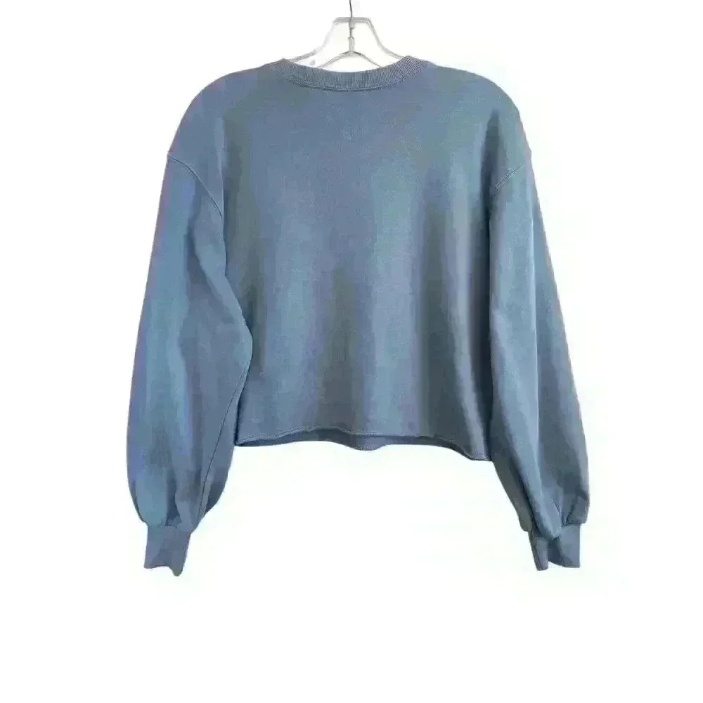 Dodge Wms M Charger Graphic Pullover Sweatshirt Blue Cropped Classic Car Muscle - Picture 4 of 15